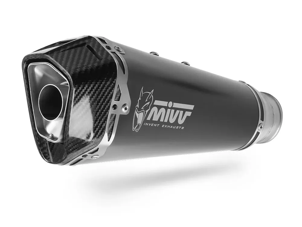 Neu MIVV Delta Race Edelstahl Schwarz passend für Kawasaki Versys 1000 (2019–2023)