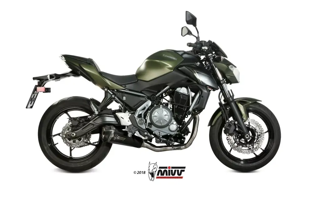 MIVV DELTA RACE Black Endschalldämpfer passend für Kawasaki Z650 & Ninja 650 17–23 Beliebt