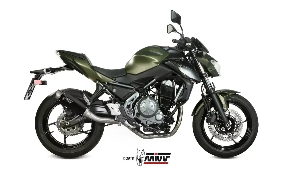 MIVV GPpro Endschalldämpfer Edelstahl Schwarz passend für Kawasaki Z650 & Ninja 650 17-23 Preisknaller