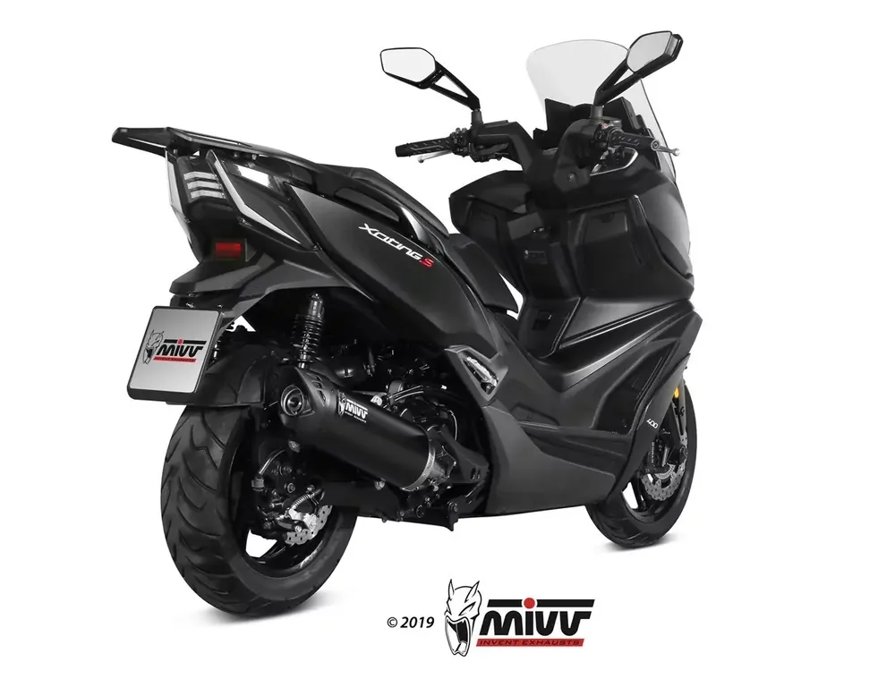 MIVV MOVER Endschalldämpfer Edelstahl Schwarz passend für KYMCO XCITING 400i S (2019–2020) Wochenendangebot