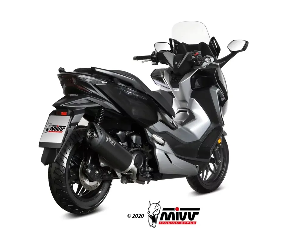 MIVV MOVER Edelstahl Schwarz mit Kat passend für Honda Forza 300 (2018–2020) Sale