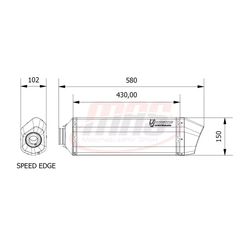 MIVV Speed Edge Titan Endschalldämpfer passend für BMW R 1200 GS 08-09 Preiswert