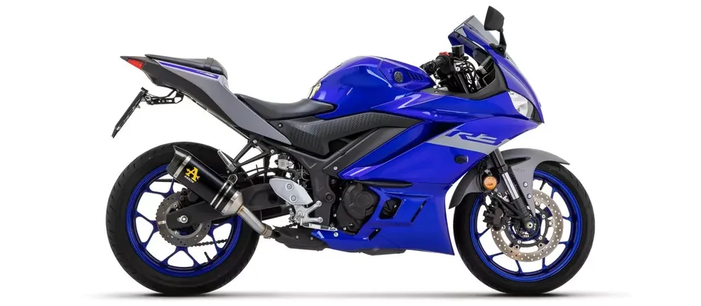 Neue Kollektion Arrow Thunder Endschalldämpfer Aluminium Schwarz passend für Yamaha MT-03 / YZF-R3 16-23