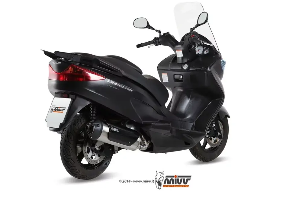 Wochenendangebot MIVV Auspuffanlage Urban Edelstahl passend für Suzuki Burgman 125/200 07-13