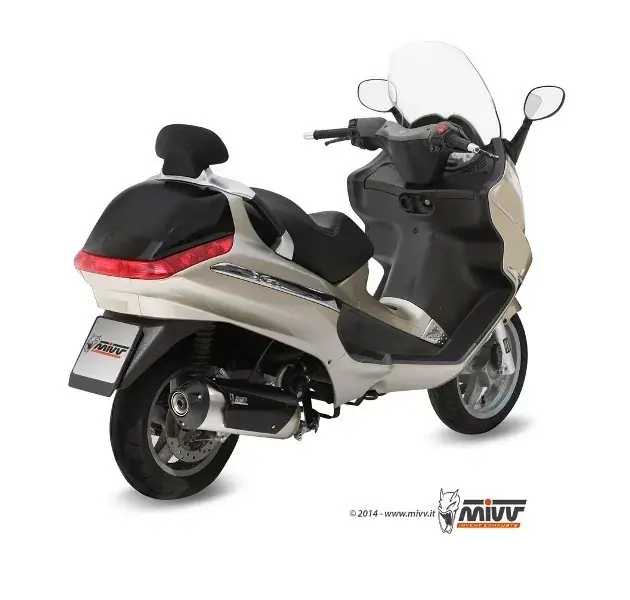 MIVV Edelstahl Komplettanlage Urban passend für Piaggio MP3 125 / X7 / X8 / X-Evo / X9 Mega-Angebot