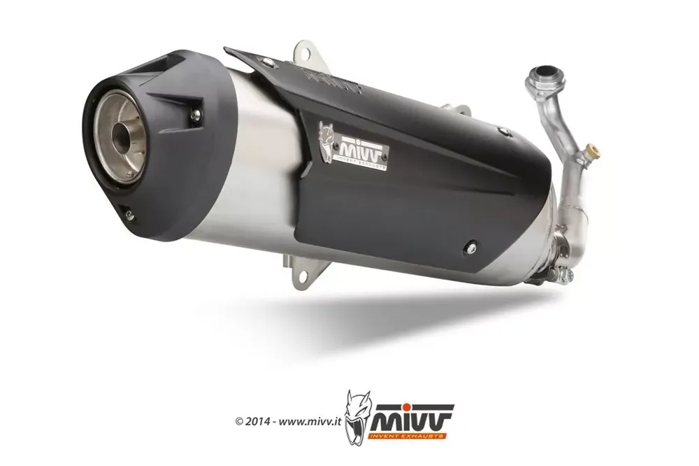 MIVV Urban Edelstahl Komplettanlage passend für Piaggio MP3 400 07-16 Schnäppchen
