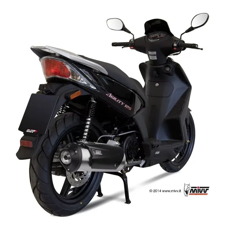 Geprüft MIVV Komplettanlage Edelstahl Urban passend für Kymco Agility 125 / People S 125