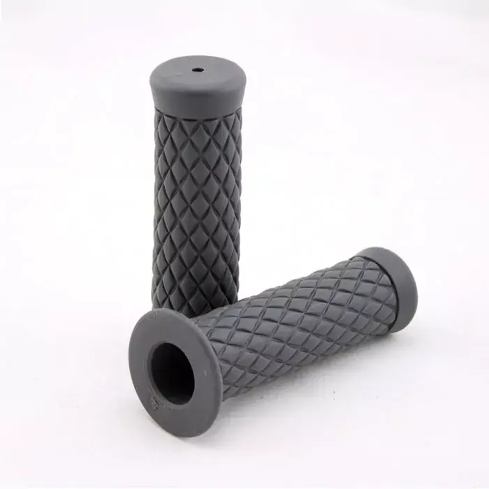 Neu Im Sortiment Choppergriff "Diamond" grau 22 mm 125 mm geschlossen