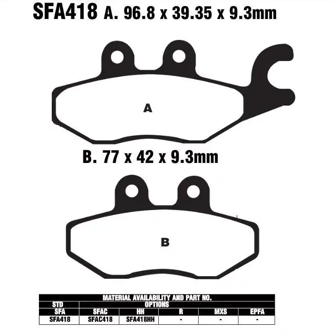 EBC SFA418 HH Scooter Bremsbeläge passend für Piaggio Preis Gesenkt