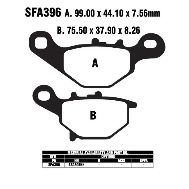 EBC SFA396 Scooter Bremsbeläge passend für Suzuki Roller Neue Ware