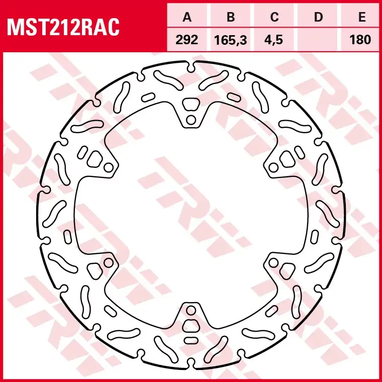 Bestseller TRW Bremsscheibe starr MST212RAC passend für Yamaha YZF-R125