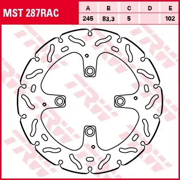 Abverkauf TRW Bremsscheibe starr MST287RAC passend für Ducati