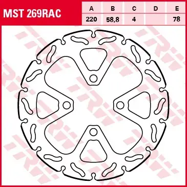 Wochenendangebot TRW Bremsscheibe starr MST269RAC passend für Honda MSX 125