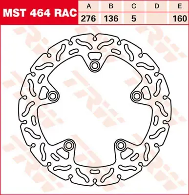 TRW Bremsscheibe starr MST464RAC passend für BMW R 1200 GS Aktuell