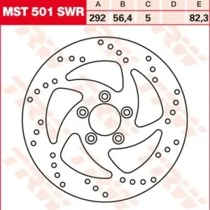 Wochenendangebot Bremsscheibe starr MST501SWR passend für Harley Davidson Softail