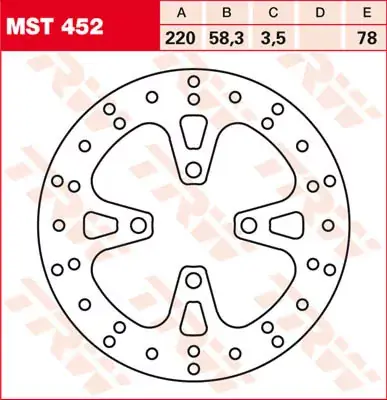 TRW Bremsscheibe starr MST452 passend für Honda Roller Aktuell
