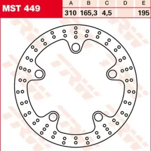 Knallerangebot TRW Bremsscheibe starr MST449 passend für Honda VFR1200 Crosstourer