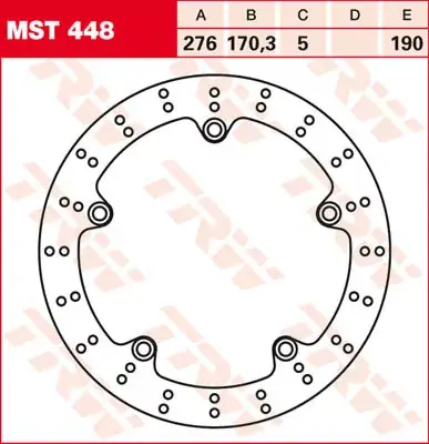 TRW Bremsscheibe starr MST448 passend für Honda VFR 1200 Sonderaktion