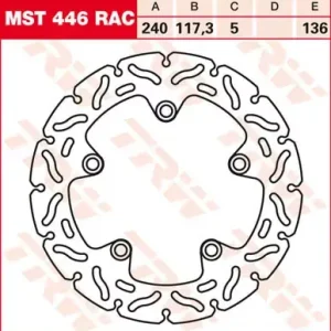 Ausverkauf TRW Bremsscheibe starr MST446RAC passend für Honda NC Modelle