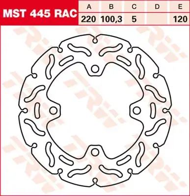 TRW Bremsscheibe starr MST445RAC passend für Kawasaki ZX-6R & ZX-10R Neu Im Sortiment