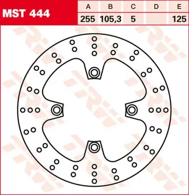 Neuheit TRW Bremsscheibe starr MST444 passend für Triumph Modelle