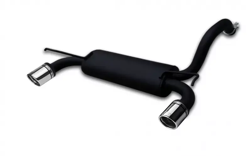 Ulter Sportauspuff passend für Toyota Aygo 2005-2014 – 2 Duplex Endrohre rund Ø70 Neuheit