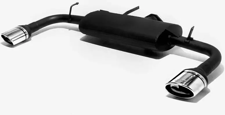 Begrenztes Angebot Ulter Sportendschalldämpfer mit 2 Duplex Endrohren Oval 120×80 passend für Mitsubishi Lancer VIII