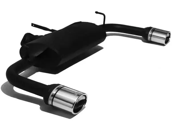 Bestpreis Ulter Sportauspuff passend für Mitsubishi Lancer VIII 2007-2012 mit 2 Duplex-Endrohren oval 120×80