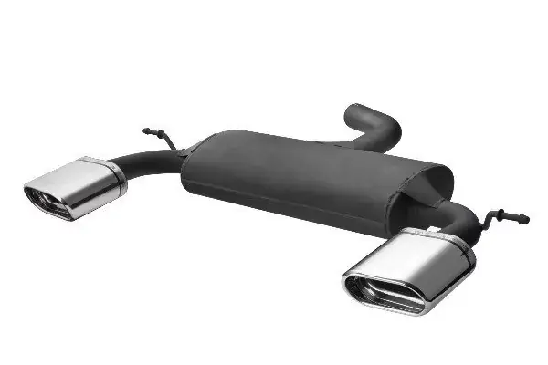 Ulter Sportauspuff passend für Volkswagen Scirocco III 2008-2018 mit 2 Duplex Endrohren oval 145×75 Knallerangebot