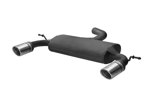 Markenprodukt Ulter Sportauspuff passend für Audi A3 Typ 8P Hatchback 3D – 2 Duplex Endrohre rund Ø70
