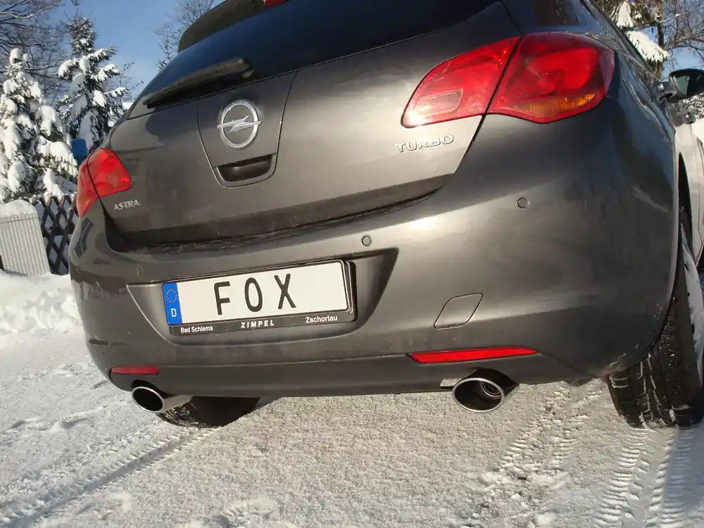 FOX Endschalldämpfer passend für Opel Astra J Limousine – 115x85 Typ 32 rechts/links Nur Für Kurze Zeit