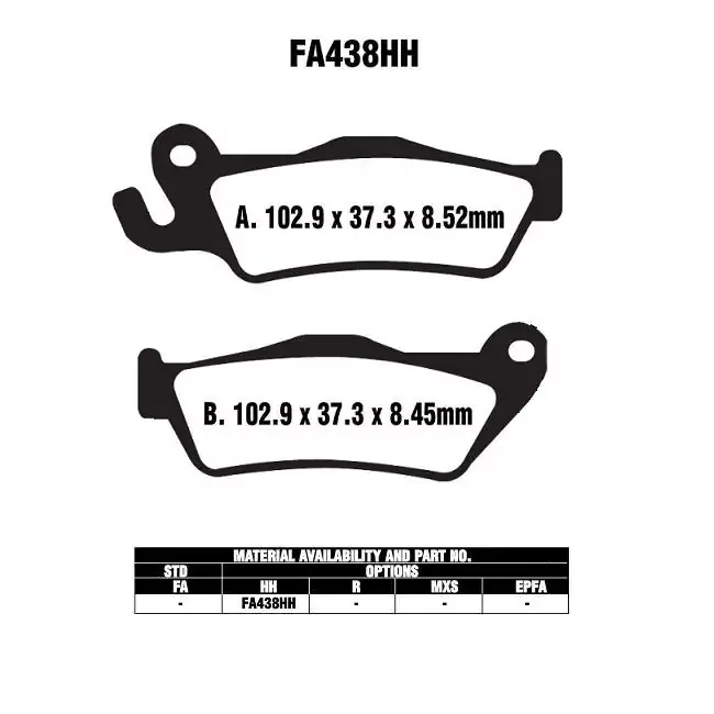Neue Kollektion EBC-FA438 HH Bremsbeläge passend für BMW K 1200 GT