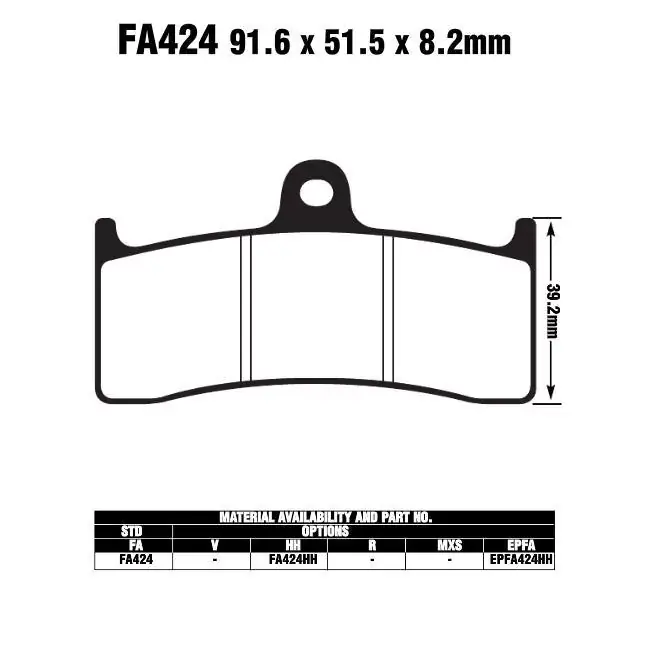 EBC FA424 Bremsbeläge passend für Kawasaki, MV Agusta, Buell Rabatt