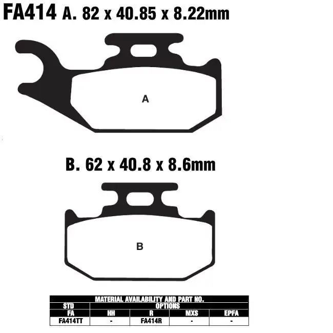 EBC FA414 TT Bremsbeläge passend für Suzuki ATV Modelle Sofort Bestellen