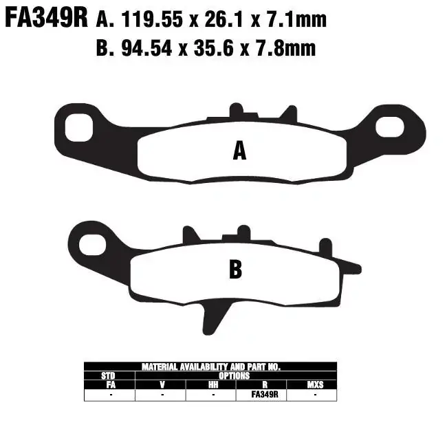 Mega-Angebot EBC-FA349 R Bremsbeläge passend für Kawasaki ATV Modelle