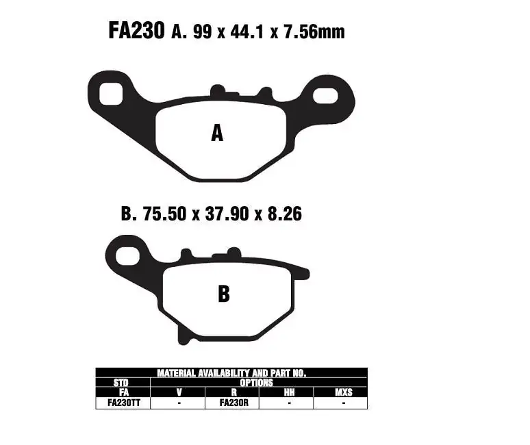 EBC FA230 TT Bremsbeläge passend für Suzuki & Kawasaki Beliebt