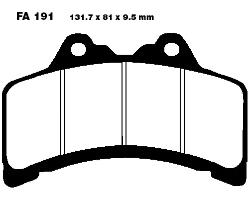 Billig EBC FA191 Bremsbeläge passend für Yamaha GTS 1000