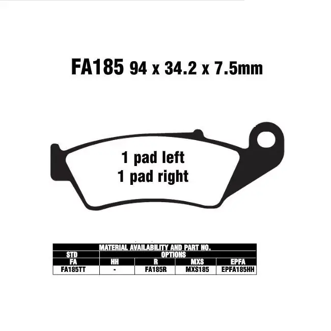 EBC FA185 R Bremsbeläge passend für Enduro & Motocross Sonderaktion