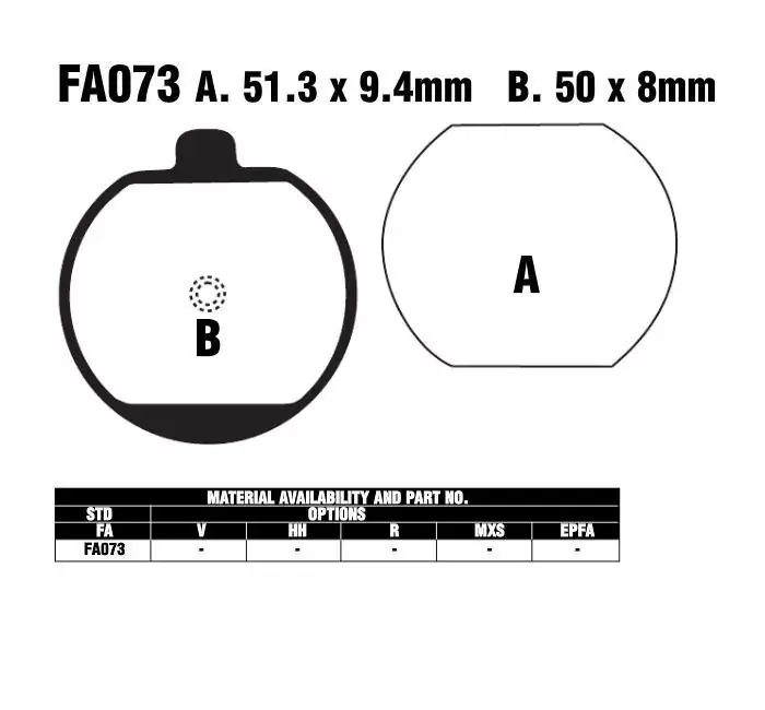 Neue Kollektion EBC Bremsbeläge FA73 = FA33 passend für Kawasaki