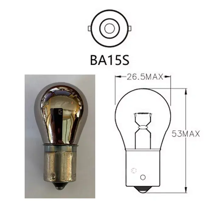Must-Have Kugellampe 12V 21W Ba15s Chrom