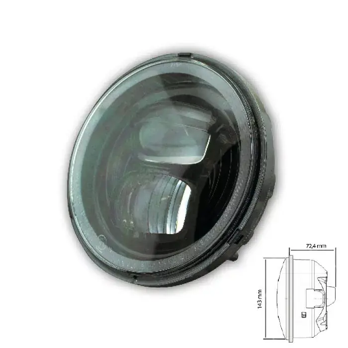 Direktkauf LED-Scheinwerfereinsatz Pearl 5-3/4" schwarz klar E-geprüft