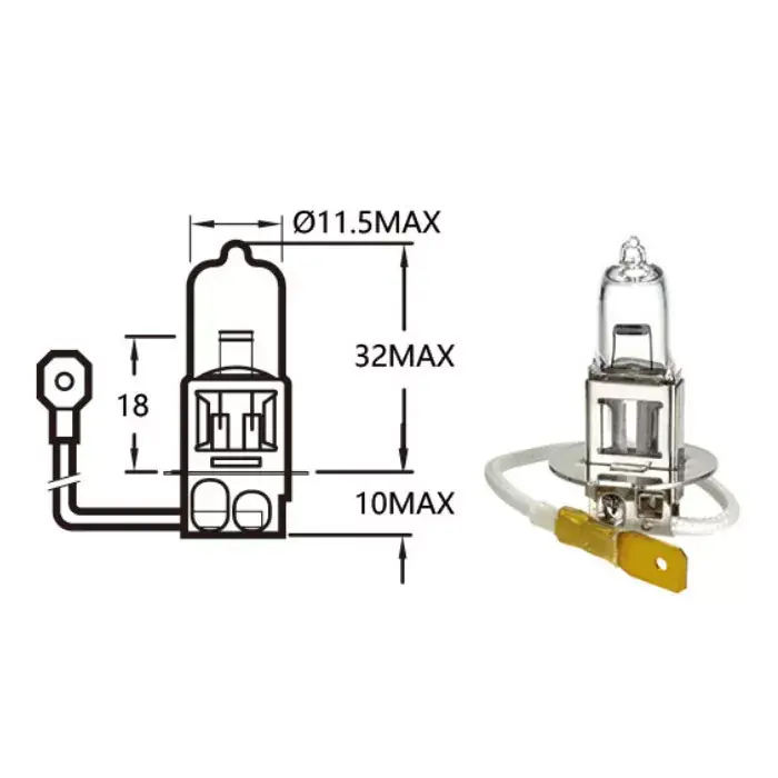 Online Kaufen Hauptscheinwerferlampe 12V 35W H3 Pk22s passend für Kawasaki & Ducati