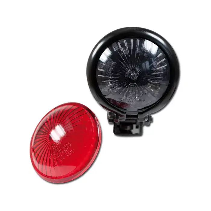 Garantierte Lieferung LED-Rücklicht Bates Style schwarz Ø57mm E-geprüft