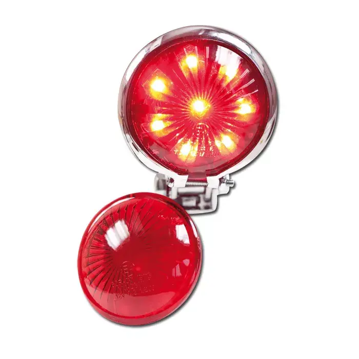 Direktkauf LED-Rücklicht Bates-Style chrom Ø57 mm E-geprüft