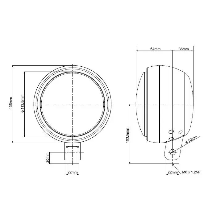 LED-Scheinwerfer Capsule 120 schwarz E-geprüft Super-Preis