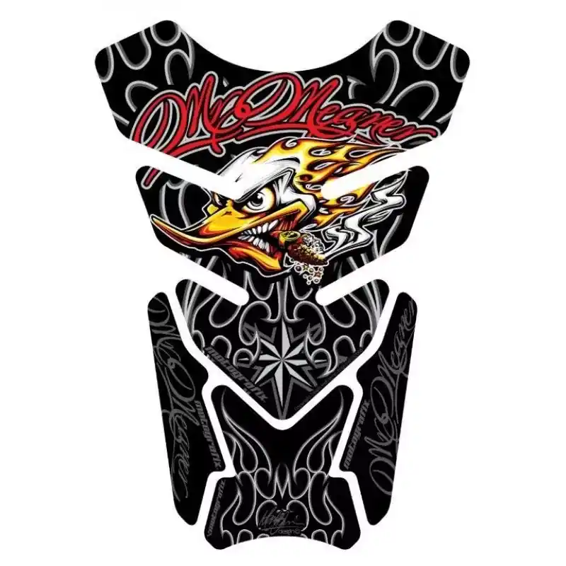 Motografix Mr Meaner Angry Peckerhead Black 3D Gel Tank Pad Protector Neu
