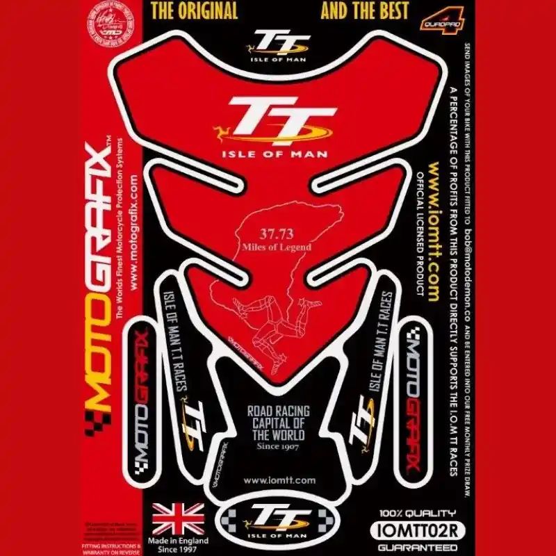 Motografix Isle Of Man TT Races 3D Gel Tankpad Protector IOMTT02R Finale Aktion