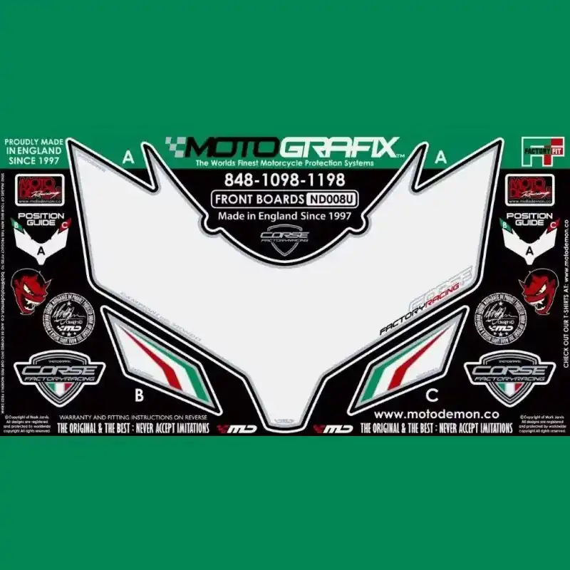 Letzte Chance Motografix Steinschlagschutz passend für Ducati 848 / 1098 / 1198 ND008U