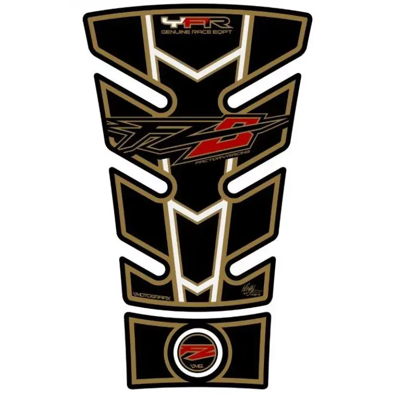 Meistverkauft Motografix 3D Gel Tank Pad Black/Gold passend für Yamaha FZ8