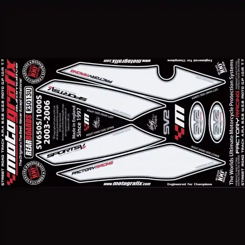 Neue Kollektion Motografix Steinschlagschutz passend für Suzuki SV 650 / 1000 03-06 RS013U
